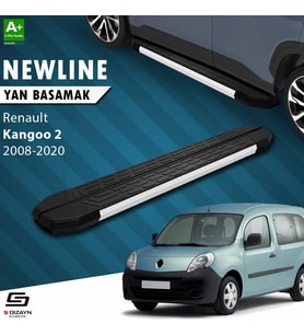 S-Dizayn Renault Kangoo 2 Uzun Şase NewLine Aluminyum Yan Basamak 223 Cm 2008-2020 A+ Kalite
