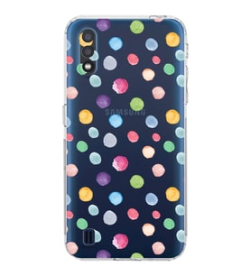 PrintiFy Samsung Galaxy A01 ile Uyumlu Water Color 6  Kamera Korumalı Şeffaf  Kılıf