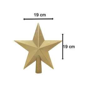 Mini Party Store Yılbaşı 20 Cm Tepelik Simli Gold