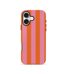 iPhone 17 Vorian Çift Katmanlı Kılıf Tangerine Rose Stripe