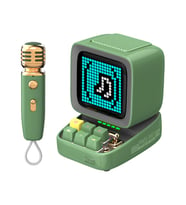Divoom Ditoo 5-Mic Karaoke Mikrofonlu Uyarlanabilir Piksel Ekranlı Bluetooth Hoparlör, Yeşil