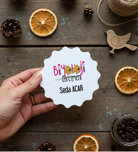Kişiye Özel Biyoloji Öğretmeni Bardak Altlığı Öğretmenler Günü Hediyesi (Bej)