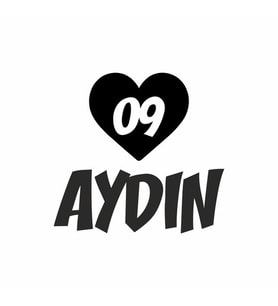 Kalpli 09 Aydın Araba Sticker siyah 20x15 CM (Siyah)