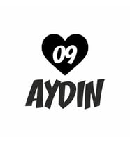 Kalpli 09 Aydın Araba Sticker siyah 20x15 CM (Siyah)