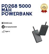 5,000 mAh Powerbank Taşınabilir Hızlı Şarj, Type-C Uyumlu Kompak Güçlü Performans Hafif