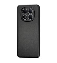 Coverzone Xiaomi Redmi Note 15 Pro 4G ile uyumlu Kılıf Deri Görünümlü Thermax Silikon kılıf Kamera Korumalı Kompakt Tasarım Redmi Note 15 Pro 4G için Deri Görünüm Kapak Siyah