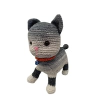 Sesli Boncuk Kedicik Amigurumi Organik Oyuncak