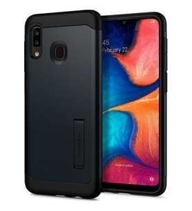 Spigen Galaxy A30 ile Uyumlu Kılıf Slim Armor Metal Slate