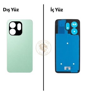 Infinix Smart 9 Yeşil Uyumlu Arka Kapak Arka Cam Batarya Pil Kapağı Lazer Kesim Back Cover