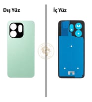 Infinix Smart 9 Yeşil Uyumlu Arka Kapak Arka Cam Batarya Pil Kapağı Lazer Kesim Back Cover