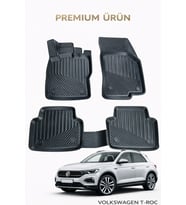 Volkswagen T-Roc ile Uyumlu 3D Oto Paspas Premium