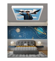 Çocuk odası Harry Potter Avize, 60x60 led panel, 60w beyaz ışık, modern led avize, yapay zeka avize