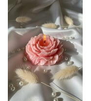Mumelia Candles Şakayık Figürlü - Doğal Soya Blok Dekoratif Mum - Pembe