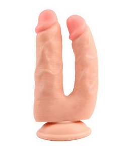 OdinsShop İki Uçlu Vantuzlu Realistik Çatal Dildo