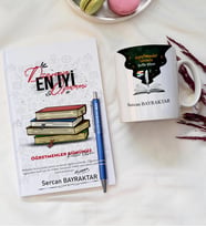 Kişiye Özel Öğretmenler Günü Tasarımlı  Kupa Bardak, Defter, Kalem Hediye Seti