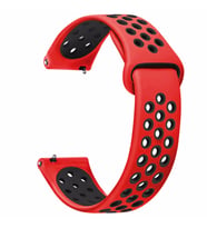 Microsonic Xiaomi AmazFit GTR 42mm Rainbow Sport Band Kordon Kırmızı Siyah
