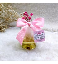 30 Adet Çiçeçkli Fanus Pembe Kız Bebek Şekeri-