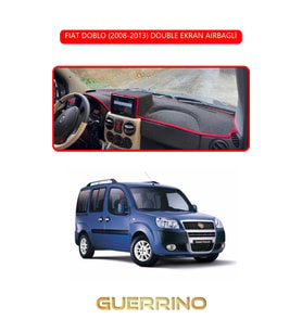 FIAT DOBLO 2008-2013 DOUBLE EKRANTORPİDO KORUMA HALISI KIRMIZI KENAR