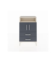 Arges Komodin 2 Raflı 2 Çekmeceli 2 Kapaklı 60x30x96 Aytaşı-Antrasit