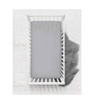 2 Adet Gri Pamuklu Lastikli Çarsaf 70x140
