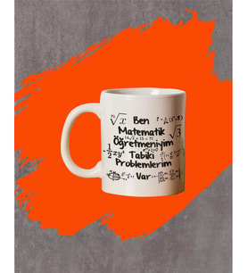 Öğretmenler Gününe Özel Matematik Öğretmeni Beyaz Kupa Bardak 2