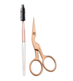 Tweezerman Brow Scissors & Brush Rose Gold Rose Gold Kaş Makası Ve Fırçası