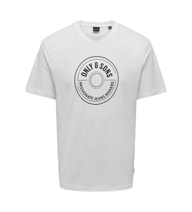 ONLY & SONS ONSLAMER LIFE REG LOGO SS TEE 22028168 (Beyaz)