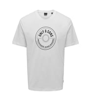 ONLY & SONS ONSLAMER LIFE REG LOGO SS TEE 22028168 (Beyaz)