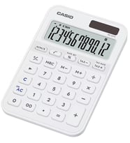 Casio MS-20YC-WE 12 Hane Beyaz Masa Üstü Hesap Makinesi