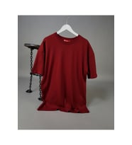 Oversize Unisex Tişört (Bordo)