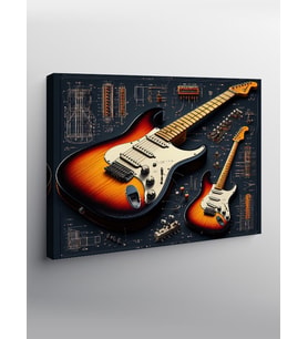 Kanvas Tablo Elektro Gitar Tasarımı