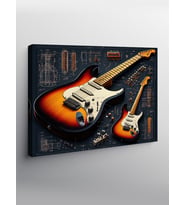Kanvas Tablo Elektro Gitar Tasarımı