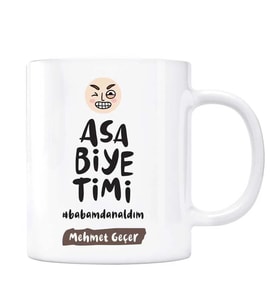 Kişiye Özel İsimli Baba Kupa Asabiyetimi Babamdan Aldım