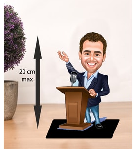 KİŞİYE ÖZEL KARİKATÜR politikacı adam BİBLOSU