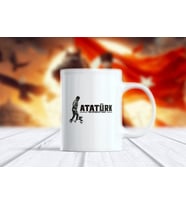 Atatürk - The Father Of Turks Türk Liderleri Özel Tasarım Kupa Bardak (Beyaz)