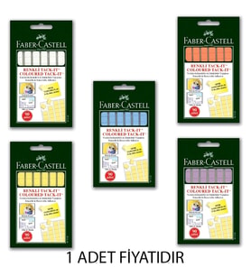 FABER CASTELL KARIŞIK RENKLİ TACK-IT HAMUR YAPIŞTIRICI 50gr