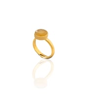Kadir Jewellery 22 Ayar Altın Kaplama Zirkon Taşlı Kadın Minimal Yüzük