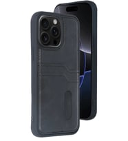 iPhone 14 Pro Max Kılıf Sara Kartvizitli Deri Kılıf - Siyah
