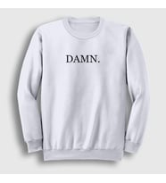 Presmono Unisex Beyaz Damn Sweatshirt 398103tt (Beyaz)