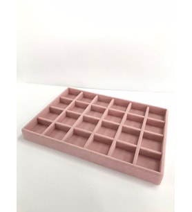 YERLİ ÜRETİM SÜET PEMBE BÖLMELİ TAKI TABLASİ (MEGASSDEKOR)