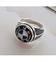 BMW Amblemli Gümüş Erkek Yüzük