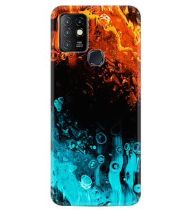 INFINIX Hot 8 9 10 11S Hot 10 Play 10T Kılıf Desemli Silikon Orange Blue Color 1665