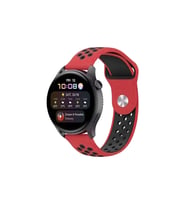 Watch 20Mm Spor Delikli Kordon (Saat Değildir) - Kırmızı-Siyah