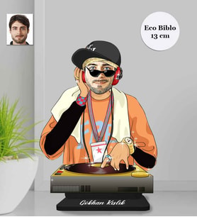 Kişiye Özel Dj Erkek Ahşap Eco Biblo -1