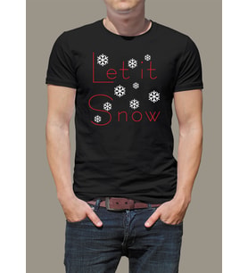 Let It Snow Tişört (Siyah)