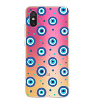 PrintiFy Xiaomi Mi 8 Pro ile Uyumlu 1mm Slim Fit Nazar Boncuğu 1 Baskılı Şeffaf  Kılıf