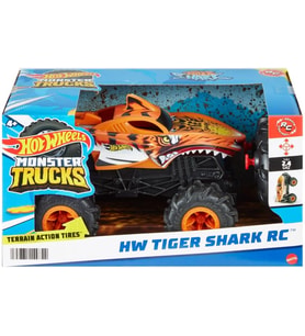 Hot Wheels Monster Trucks Rc 1:24 Tiger Shark Uzaktan Kumandalı Araç Hnv03 (Çok Renkli)
