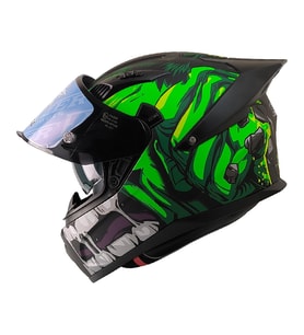 Motosiklet Kask Ece 22.R06 Double Vizörlü Full Face Motor Kaskı Rage