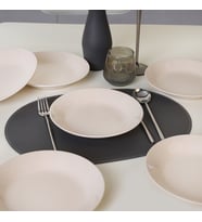 Keramika Krem Hitit Yemek Tabağı 21 Cm 6 Adet 030