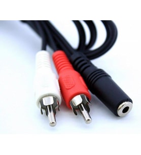 Electroon 2RCA Erkek -3,5mm Stereo Dişi Aux Kablo 1.5Metre